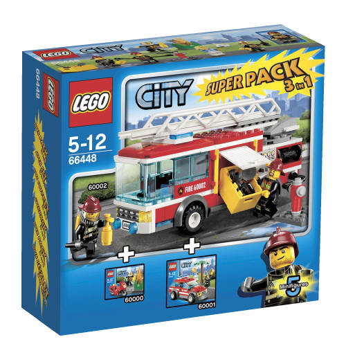 LEGO 66448 City Bundle Pack, Super Pack 3 in 1 (Sets 60000, 60001, and 60002)