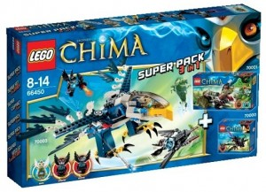 LEGO 66450 LEGENDS OF CHIMA Bundle Pack, Super Pack 3 in 1 (Sets 70000, 70001, and 70003)