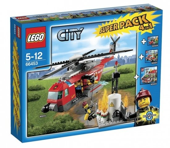 LEGO 66453 City Bundle Pack, Super Pack 4 in 1 (Sets 60000, 60001, 60003, and 60010)