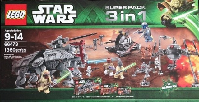 LEGO 66473 Star Wars Bundle Pack, Super Pack 3 in 1 (Sets 75015, 75016, and 75019)