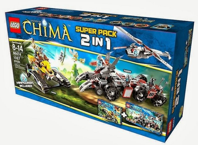 LEGO 66474 LEGENDS OF CHIMA Bundle Pack, Super Pack 2 in 1 (Sets 70005 and 70009)