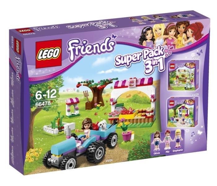 LEGO 66478 Friends Bundle Pack, Super Pack 3 in 1 (Sets 41026, 41027, and 41029)