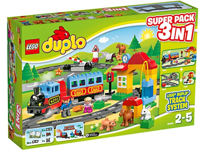 LEGO 66494 DUPLO Bundle Pack, Super Pack 3 in 1 (Sets 10506, 10507, and 10522)