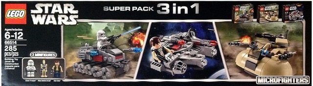 LEGO 66514 Star Wars Bundle Pack, Super Pack 3 in 1 (Sets 75028, 75029, and 75030)