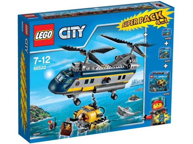 LEGO 66522 City Bundle Pack, Super Pack 4 in 1 (Sets 60090, 60091, 60092, and 60093)