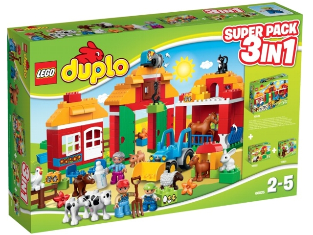 LEGO 66525 DUPLO Bundle Pack, Super Pack 3 in 1 (Sets 10521, 10522, and 10525)