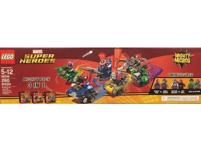 LEGO 66544 Super Heroes Bundle Pack, Mighty Micros, Mighty Pack 3 in 1 (Sets 76064, 76065, and 76066)
