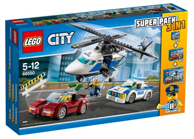 LEGO 66550 City Bundle Pack, Super Pack 3 in 1 (Sets 60136, 60137, and 60138)