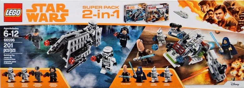 LEGO 66596 Star Wars Bundle Pack, Super Pack 2-in-1 (Sets 75206 and 75207)