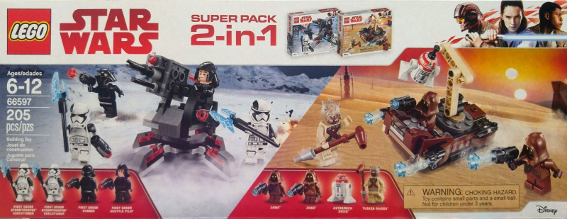 LEGO 66597 Star Wars Bundle Pack, Super Pack 2-in-1 (Sets 75197 and 75198)