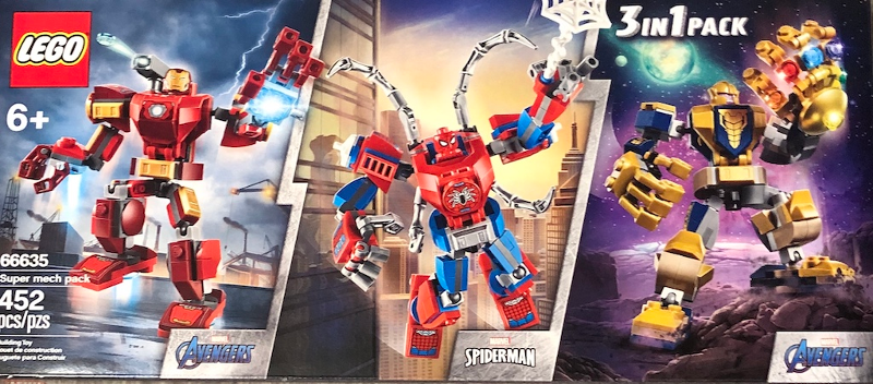 LEGO 66635 Super Heroes Bundle Pack, Avengers and Spider-Man, 3 in 1 Pack (Sets 76140, 76141, and 76146) - Super mech pack