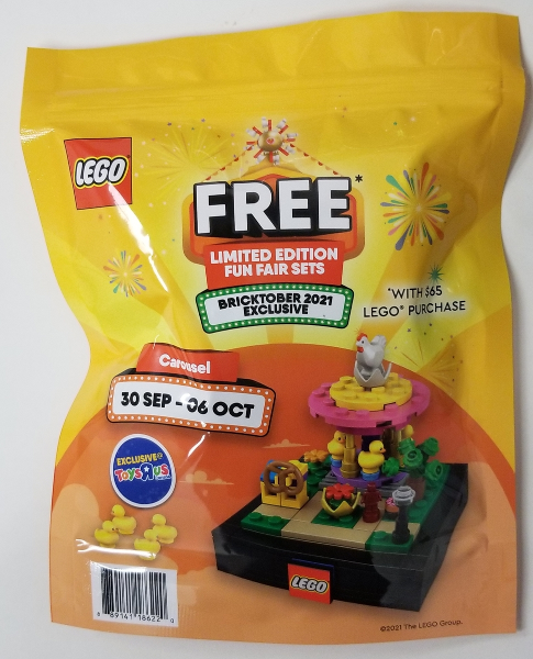 LEGO 66649-2 Bricktober Fairground Set 1/4 - Carousel (2021 Toys "R" Us Exclusive) (Canadian Release)