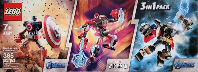 LEGO 66671 Super Heroes Bundle Pack, Avengers and Spider-Man, 3 in 1 Pack (Sets 76168, 76169, and 76171) - Mech Armor Collection