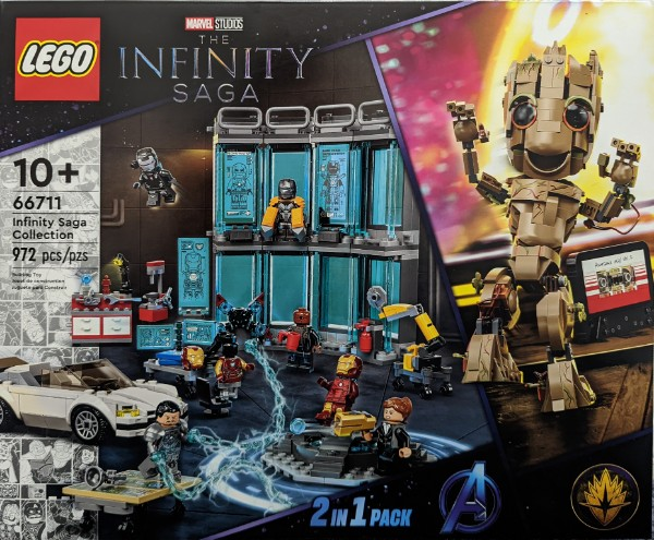 LEGO 66711 Super Heroes Bundle Pack, Iron Man 2 and Guardians of the Galaxy Vol.2, 2 in 1 Pack (Sets 76216 and 76217) - Infinity Saga Collection