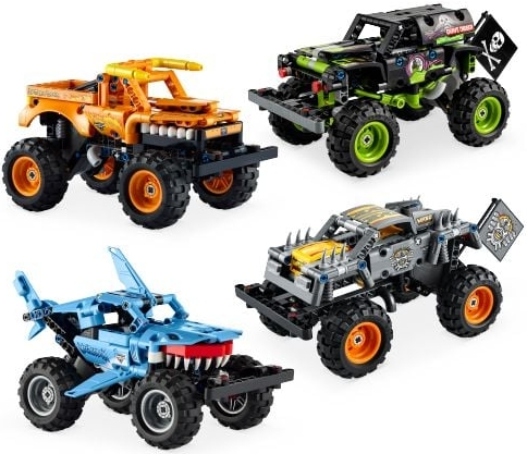 LEGO 66712 Technic Bundle Pack, 4 in 1 (Sets 42118, 42119, 42134, and 42135) - Monster Jam Collection