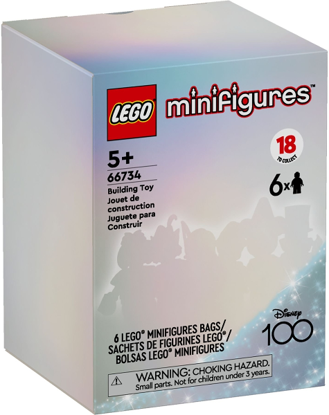 LEGO 66734 Minifigure, Disney 100 (Box of 6)