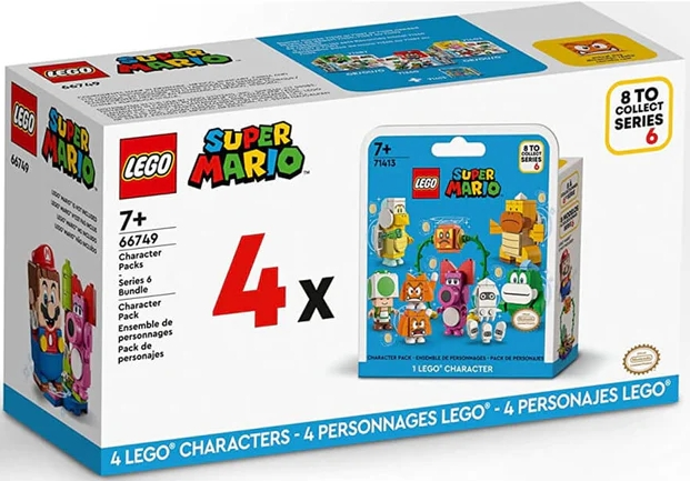 LEGO 66749 Character, Super Mario, Series 6 (Box of 4) - Bundle Pack