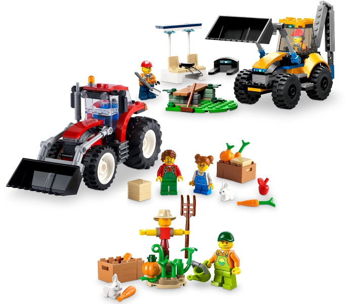 LEGO 66772 City Bundle Pack, 2 in 1 Combo Pack with Bonus Pack (Sets 30590, 60287, and 60385) - Big Wheel Gift Set