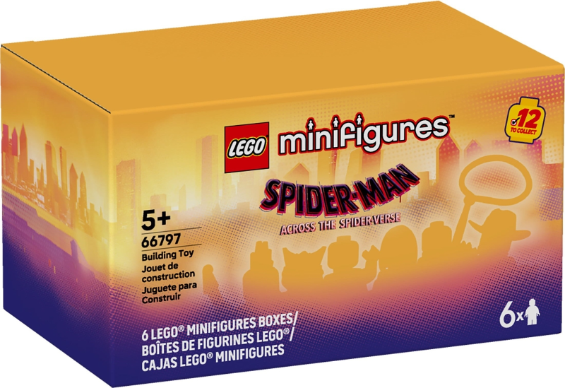 LEGO 66797 Minifigure, Spider-Man Across the Spider-Verse (Box of 6)