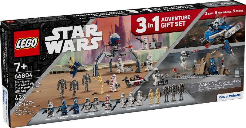 LEGO 66804 Star Wars Bundle Pack, 3 in 1 Adventure Gift Set (Sets 75372, 75373, and 75391) - Star Wars: The Clone Wars & The Mandalorian Gift Set