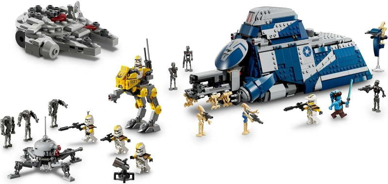 LEGO 66808 Star Wars Bundle Pack, 2 in 1 with Bonus Set (Sets 30708, 75431, and 75435) - Epic Battle Set