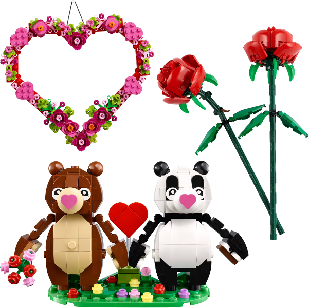 LEGO 66817 Mixed Bundle Pack, 3 in 1 Gift Set (Sets 40460, 40638, and 40821) - Hearts & Flowers Gift Set