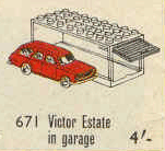 LEGO 671-3 1:87 Vauxhall Victor Estate with Garage