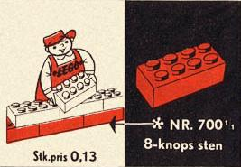 LEGO 700.1.1 Individual 2 x 4 Bricks