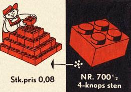 LEGO 700.1.2 Individual 2 x 2 Bricks