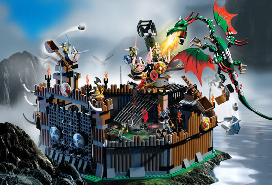 LEGO 7019 Viking Fortress against the Fafnir Dragon