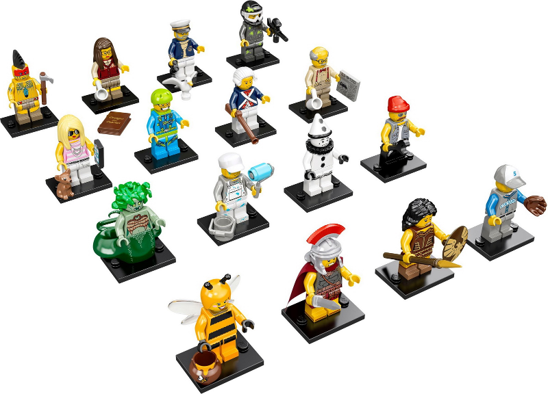 LEGO 71001-2 Minifigure, Series 10 (Complete Series of 16 Complete Minifigure Sets)