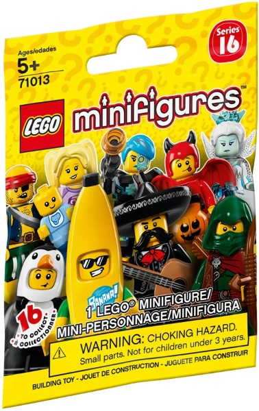LEGO 71013 Minifigure, Series 16 (Complete Random Set of 1 Minifigure)