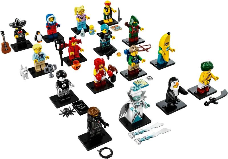 LEGO 71013-2 Minifigure, Series 16 (Complete Series of 16 Complete Minifigure Sets)