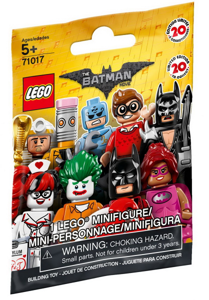 LEGO 71017 Minifigure, The LEGO Batman Movie, Series 1 (Complete Random Set of 1 Minifigure)
