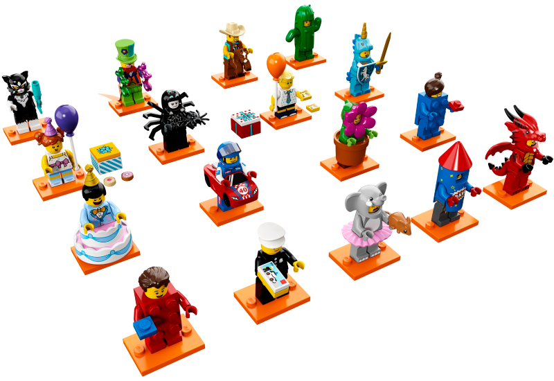LEGO 71021-2 Minifigure, Series 18 (Complete Series of 17 Complete Minifigure Sets)