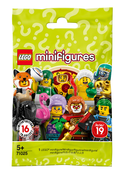 LEGO 71025 Minifigure, Series 19 (Complete Random Set of 1 Minifigure)