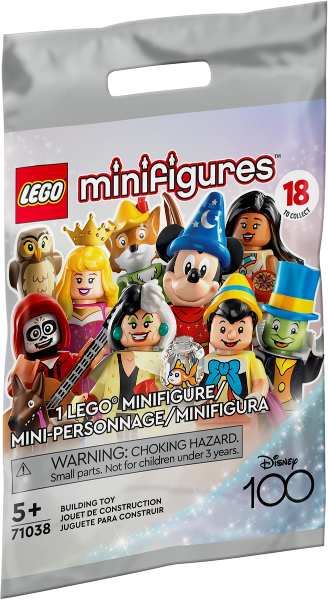 LEGO 71038 Minifigure, Disney 100 (Complete Random Set of 1 Minifigure)