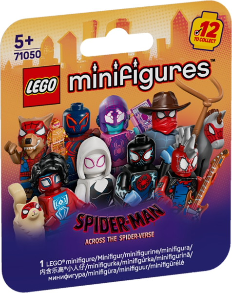 LEGO 71050 Minifigure, Spider-Man Across the Spider-Verse (Complete Random Set of 1 Minifigure)