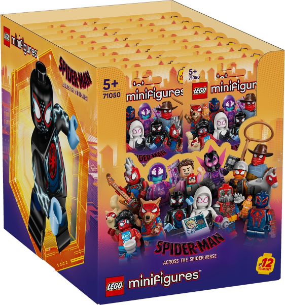 LEGO 71050-3 Minifigure, Spider-Man Across the Spider-Verse (Box of 36)