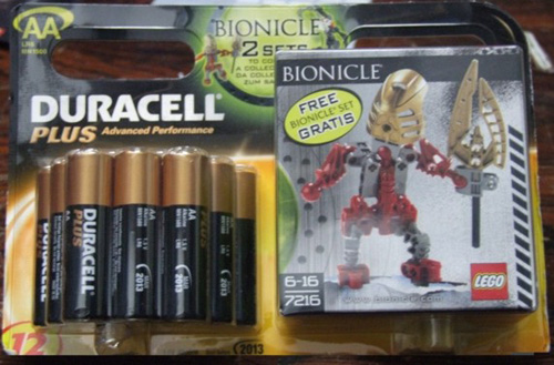 LEGO 7216-3 Gold Good Guy (Duracell 12 pack AA) (Turaga Lhikan)