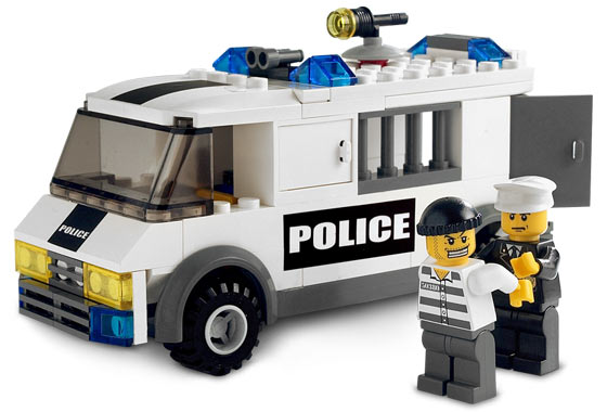 LEGO 7245 Prisoner Transport - Black/Green Sticker Version