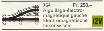 LEGO 754 Automatic Left Electric Switch