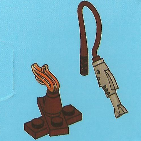 LEGO 7553-11 Advent Calendar 2011, City (Day 10) - Camp Fire and Fishing Pole
