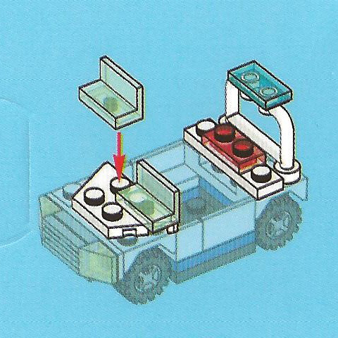 LEGO 7553-18 Advent Calendar 2011, City (Day 17) - Police Car Top Section