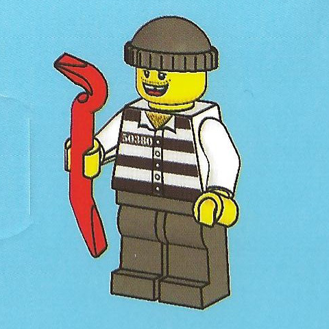 LEGO 7553-19 Advent Calendar 2011, City (Day 18) - Robber with Crowbar