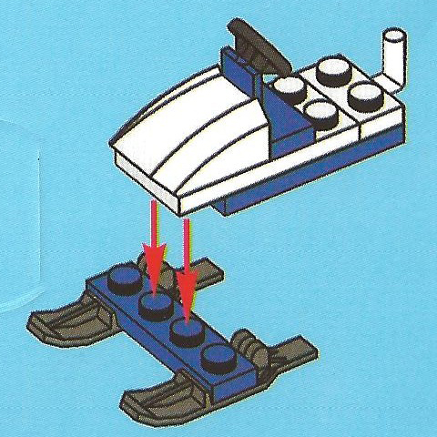 LEGO 7553-23 Advent Calendar 2011, City (Day 22) - White Snowmobile