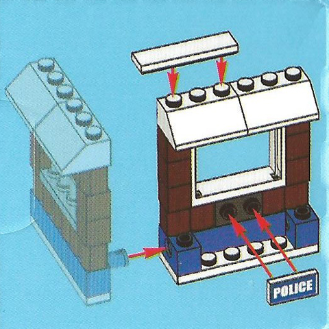 LEGO 7553-6 Advent Calendar 2011, City (Day  5) - Wall with Large Window