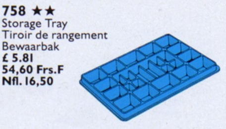 LEGO 758 Storage Tray