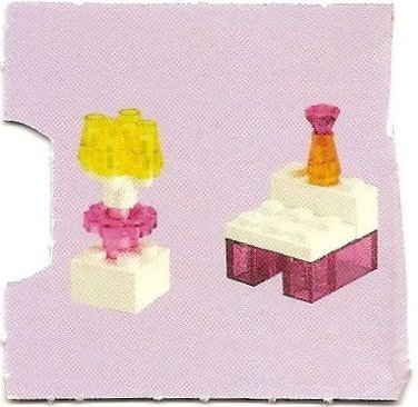 LEGO 7600-8 Advent Calendar 2007, Belville (Day  7) - Chair and Desk Lamp