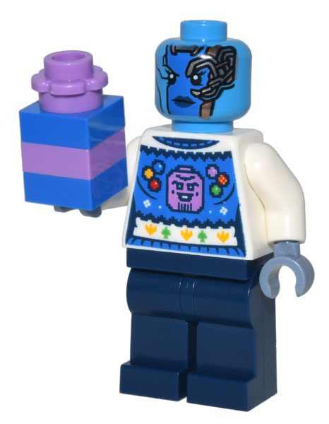 LEGO 76231-10 Advent Calendar 2022, Super Heroes, Guardians of the Galaxy (Day  9) - Nebula in Holiday Sweater with Present / Gift